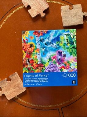 Flights of Fancy 1000-Piece Jigsaw Puzzle - Colorful Hummingbirds